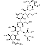 CAS#: 88972-42-3, N-[(2R,3R,4R,5S,6R)-4-{[(2S,3R,4S,5S,6R)-5-{[(2S,3R,4R,5R,6R)-3-Acetamido-4,5-dihydroxy-6-(hydroxymethyl)tetrahydro-2H-pyran-2-yl]oxy}-4-hydroxy-3-(hydroxymethyl)-6-{[(2S,3S,4R,5S,6S)-3,4,5-trihydroxy -6-methyltetrahydro-2H-pyran-2-yl]oxy}tetrahydro-2H-pyran-2-yl]oxy}-2-{[(2R,3S,4S,5R,6S)-3,5-dihydroxy-2-(hydroxymethyl)-6-{[(2R,4R,5R)-1,2,4,5-tetrahydroxy-6-oxo-3-hexanyl]oxy}tetrahydro-2H-pyran-4-y l]oxy}-5-hydroxy-6-(hydroxymethyl)tetrahydro-2H-pyran-3-yl]acetamide