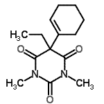 CAS#: 891-90-7, 5-(1-Cyclohexen-1-yl)-5-ethyl-1,3-dimethyl-2,4,6(1H,3H,5H)-pyrimidinetrione