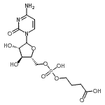 CAS#: 89142-98-3, 4-Amino-1-{5-O-[(3-carboxypropoxy)(hydroxy)phosphoryl]-D-arabinofuranosyl}-2(1H)-pyrimidinone