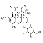 CAS#: 89200-05-5, 16-(Hexopyranosyloxy)-13-hydroxy-2,12-dimethoxy-1-oxopicras-2-en-11-yl acetate