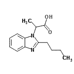 CAS 登录号：892240-97-0， 2-(2-丁基-1H-苯并咪唑-1-基)丙酸