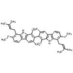 CAS#: 89368-92-3, 7,7'-Dimethoxy-3,3'-dimethyl-8,8'-bis(3-methyl-2-buten-1-yl)-9H,9'H-2,2'-bicarbazole-1,1'-diol