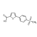 CAS 登录号：893738-07-3， 5-[4-(甲基磺酰基)苯基]-2-糠酸