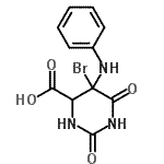 CAS 登录号：89524-80-1， 5-苯胺基-5-溴-2,6-二氧代六氢-4-嘧啶羧酸