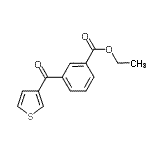 CAS 登录号：896618-51-2， 乙基3-(3-噻吩基羰基)苯甲酸酯