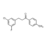 CAS 登录号：898750-10-2， 3-(3-氯-5-氟苯基)-1-(4-甲基苯基)-1-丙酮