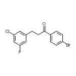 CAS 登录号：898750-49-7， 1-(4-溴苯基)-3-(3-氯-5-氟苯基)-1-丙酮