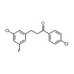 CAS 登录号：898750-55-5， 3-(3-氯-5-氟苯基)-1-(4-氯苯基)-1-丙酮
