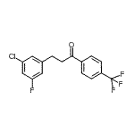 CAS 登录号：898751-04-7， 3-(3-氯-5-氟苯基)-1-[4-(三氟甲基)苯基]-1-丙酮