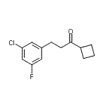 CAS 登录号：898751-67-2， 3-(3-氯-5-氟苯基)-1-环丁基-1-丙酮