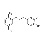 CAS 登录号：898753-66-7， 1-(4-溴-3-氟苯基)-3-(2,5-二甲基苯基)-1-丙酮