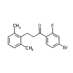 CAS 登录号：898755-10-7， 1-(4-溴-2-氟苯基)-3-(2,6-二甲基苯基)-1-丙酮