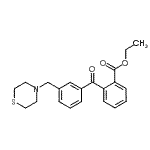 CAS 登录号：898762-90-8， 乙基2-[3-(4-硫代吗啉基甲基)苯甲酰基]苯甲酸酯