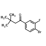 CAS 登录号：898764-62-0， 1-(4-溴-3-氟苯基)-3,3-二甲基-1-丁酮