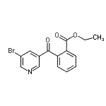 CAS 登录号：898771-80-7， 乙基2-[(5-溴-3-吡啶基)羰基]苯甲酸酯