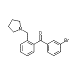 CAS 登录号：898774-44-2， (3-溴苯基)[2-(1-吡咯烷基甲基)苯基]甲酮