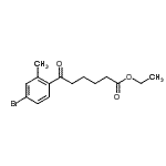 CAS 登录号：898776-96-0， 乙基6-(4-溴-2-甲基苯基)-6-氧代己酸酯