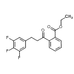 CAS 登录号：898777-76-9， 乙基2-[3-(3,4,5-三氟苯基)丙酰]苯甲酸酯