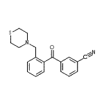 CAS 登录号：898781-56-1， 3-[2-(4-硫代吗啉基甲基)苯甲酰基]苯甲腈