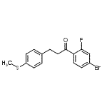 CAS#: 898781-59-4, 1-(4-Bromo-2-fluorophenyl)-3-[4-(methylsulfanyl)phenyl]-1-propanone
