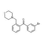 CAS 登录号：898781-70-9， (3-溴苯基)[2-(4-硫代吗啉基甲基)苯基]甲酮