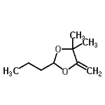 CAS#: 89995-45-9, 4,4-Dimethyl-5-methylene-2-propyl-1,3-dioxolane