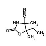 CAS 登录号：90197-36-7， 5-乙基-4,5-二甲基-2-氧代-1,3-恶唑烷-4-甲腈