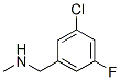 CAS#: 90390-34-4, 1-(3-Chloro-5-fluoro-phenyl)-N-methyl-methanamine