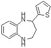 CAS 登录号：904813-50-9， 2-(2-噻吩基)-2,3,4,5-四氢-1H-1,5-苯并二氮杂卓