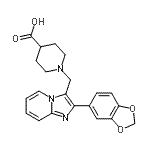 CAS#: 904814-29-5, 1-{[2-(1,3-Benzodioxol-5-yl)imidazo[1,2-a]pyridin-3-yl]methyl}-4-piperidinecarboxylic acid