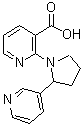 CAS 登录号：904816-83-7， 2-[2-(3-吡啶基)-1-吡咯烷基]烟酸
