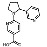 CAS 登录号：904817-27-2， 6-[2-(3-吡啶基)-1-吡咯烷基]烟酸