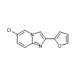 CAS 登录号：904818-13-9， 6-氯-2-(2-呋喃基)咪唑并[1,2-a]吡啶