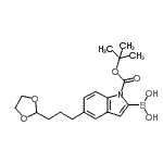 CAS#: 906000-55-3, (5-[3-(1,3-Dioxolan-2-yl)propyl]-1-{[(2-methyl-2-propanyl)oxy]carbonyl}-1H-indol-2-yl)boronic acid