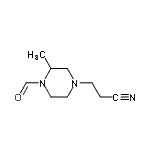 CAS#: 90768-57-3, 3-(4-Formyl-3-methyl-1-piperazinyl)propanenitrile