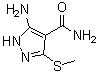 CAS 登录号：90914-35-5， 5-氨基-3-(甲硫基)-1H-吡唑-4-甲酰胺