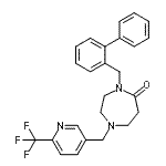 CAS 登录号：909659-40-1， 4-(2-联苯基甲基)-1-{[6-(三氟甲基)-3-吡啶基]甲基}-1,4-二氮杂环庚-5-酮