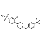 CAS#: 909666-46-2, 1-[2-Chloro-4-(methylsulfonyl)phenyl]-4-{[6-(trifluoromethyl)-3-pyridinyl]methyl}piperazine