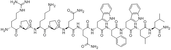 CAS 登录号：91224-37-2， D-精氨酰-L-脯氨酰-L-赖氨酰-L-脯氨酰-L-谷氨酰胺酰-L-谷氨酰胺酰-D-色氨酰-L-苯丙氨酰-D-色氨酰-L-亮氨酰-L-亮氨酰胺