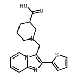 CAS#: 912770-75-3, 1-{[2-(2-Thienyl)imidazo[1,2-a]pyridin-3-yl]methyl}-3-piperidinecarboxylic acid