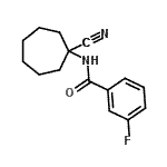 CAS 登录号：912770-87-7， N-(1-氰基环庚基)-3-氟苯甲酰胺