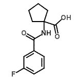 CAS 登录号：912771-14-3， 1-[(3-氟苯甲酰)氨基]环戊烷羧酸