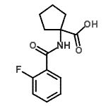 CAS 登录号：912771-20-1， 1-[(2-氟苯甲酰)氨基]环戊烷羧酸