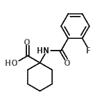 CAS#: 912771-23-4, 1-[(2-Fluorobenzoyl)amino]cyclohexanecarboxylic acid