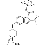 CAS#: 913388-69-9, (5-[(4,4-Dimethoxy-1-piperidinyl)methyl]-1-{[(2-methyl-2-propanyl)oxy]carbonyl}-1H-indol-2-yl)boronic acid