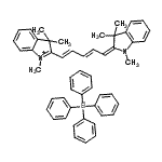 CAS#: 91419-03-3, 1,3,3-Trimethyl-2-[(1E,3E,5E)-5-(1,3,3-trimethyl-1,3-dihydro-2H-indol-2-ylidene)-1,3-pentadien-1-yl]-3H-indolium tetraphenylborate(1-)