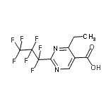 CAS 登录号：914201-17-5， 4-乙基-2-(七氟丙基)-5-嘧啶羧酸