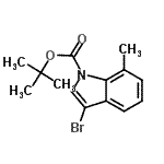 CAS#: 914349-39-6, 2-Methyl-2-propanyl 3-bromo-7-methyl-1H-indole-1-carboxylate
