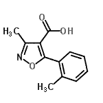 CAS 登录号：91569-56-1， 3-甲基-5-(2-甲基苯基)-1,2-恶唑-4-羧酸