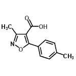 CAS 登录号：91569-57-2， 3-甲基-5-(4-甲基苯基)-1,2-恶唑-4-羧酸